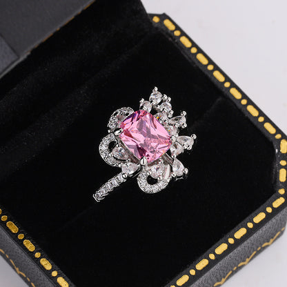 Special-interest Design Full Diamond Ring Female High Sense Inlaid With Zircon