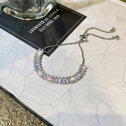 Rhinestone Bracelet Ins Fashion Shiny Adjustable Bracelet Women Jewelry